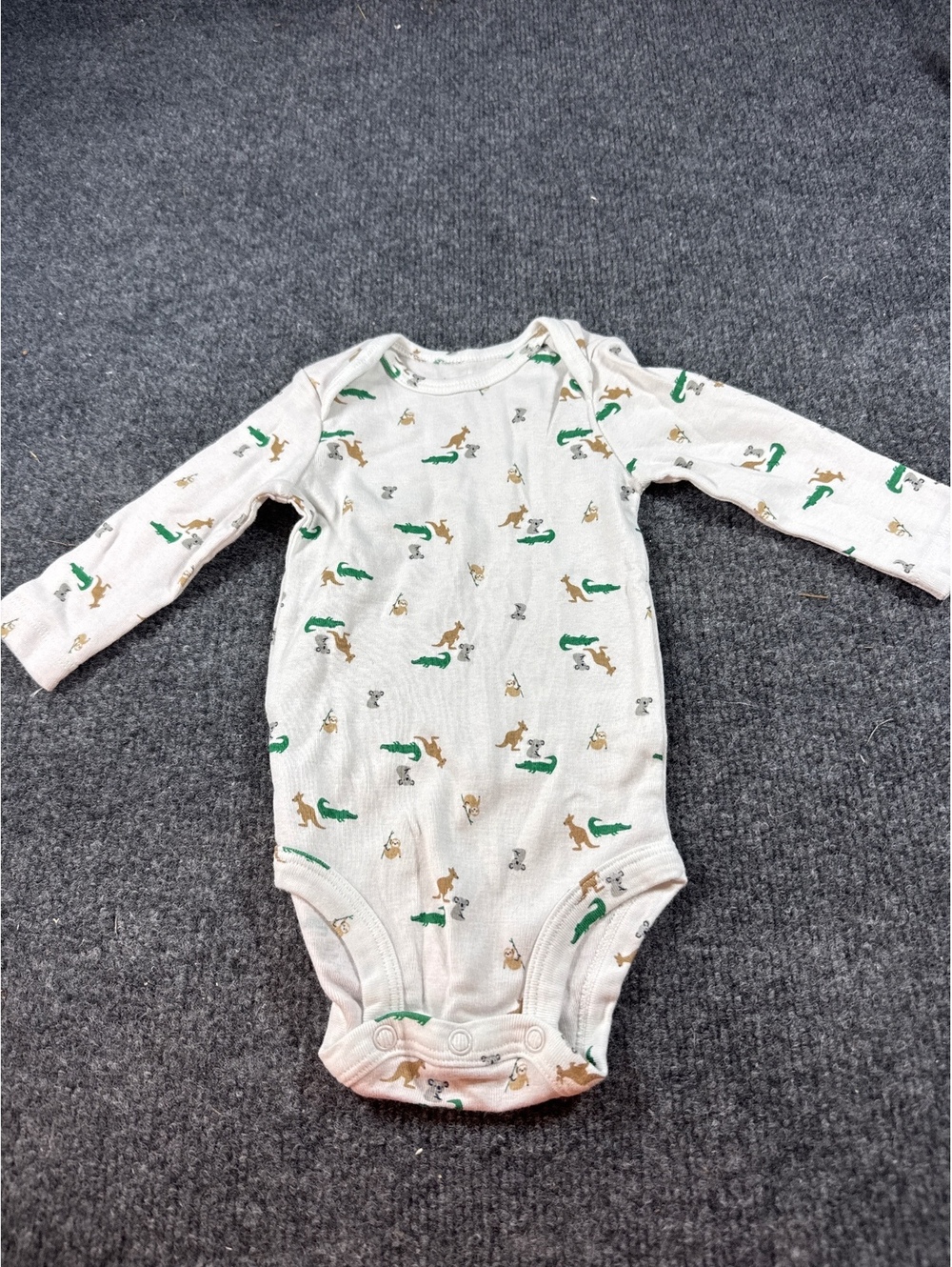 Just One You Carter’s Baby 9M Dinosaur Print Long Sleeve Bodysuit